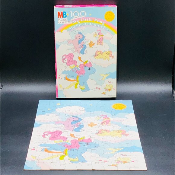 Vintage 80s My Little Pony Dancing Clouds Jigsaw Puzzle: 100 pcs - Complete - Picture 2 of 14